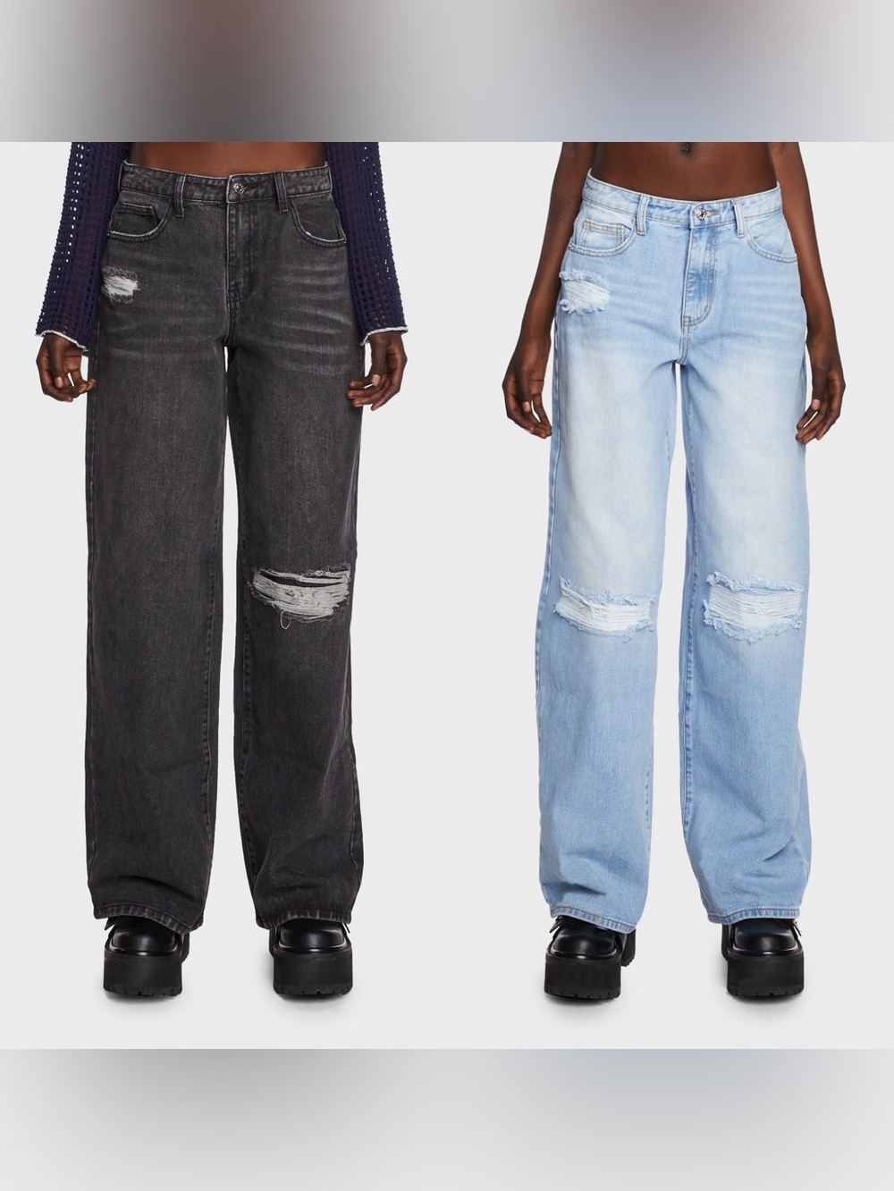Dollskill Momokrom two pairs of jeans - 
black & Lighblue 
size us- small